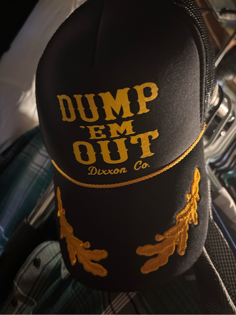 DIXXON Black Hat with Yellow Lettering